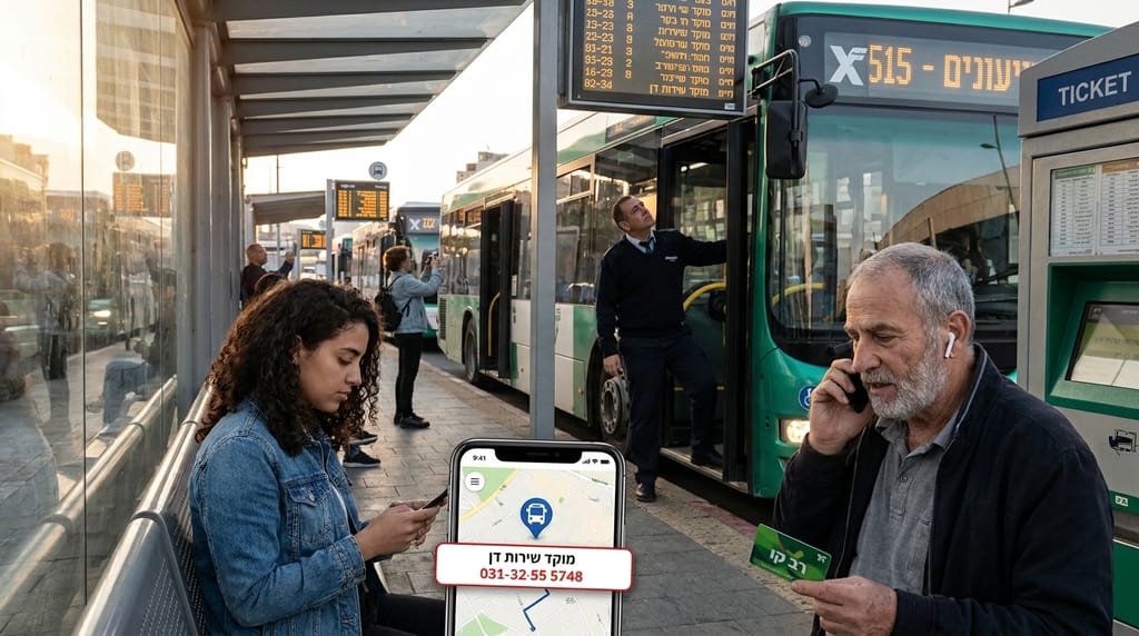 תמונה זו נוצרה על ידי gemini-pro בינה מלאכותית מספר טלפון דן תחבורה ציבורית